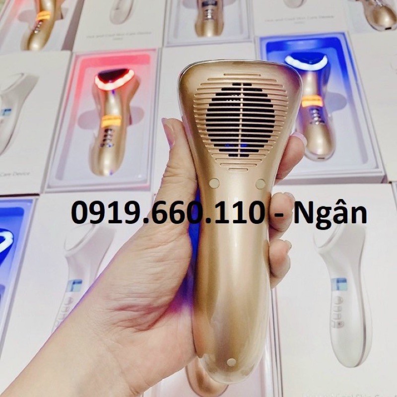 Búa điện di nóng lạnh mini massage ion ánh sáng sinh học trẻ hóa da D002