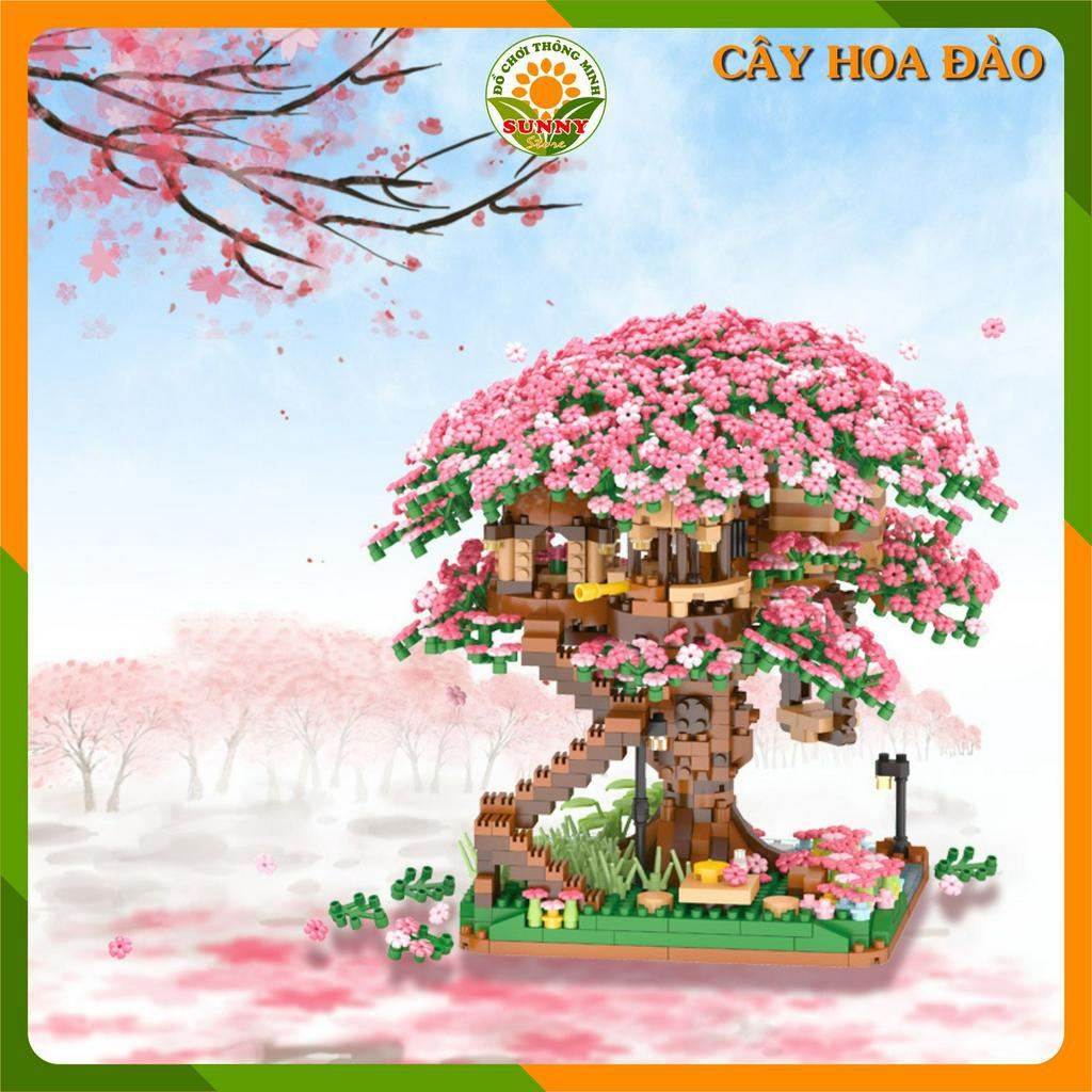 Mô hình lắp ghép 3D Phong cảnh Hoa đào tuyệt đẹp - Hai mẫu khác nhau - 2100-:-3600pcs - Sunny