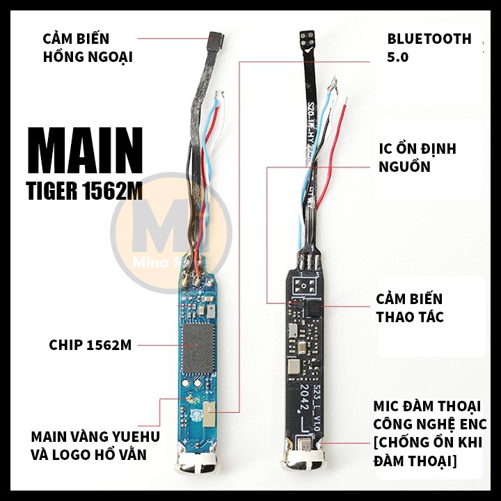 TWS AP3, AP2 1562M Chuẩn Premium Pin 8 Tiếng - Sạc Không Dây- Cảm Biến Hồng Ngoại