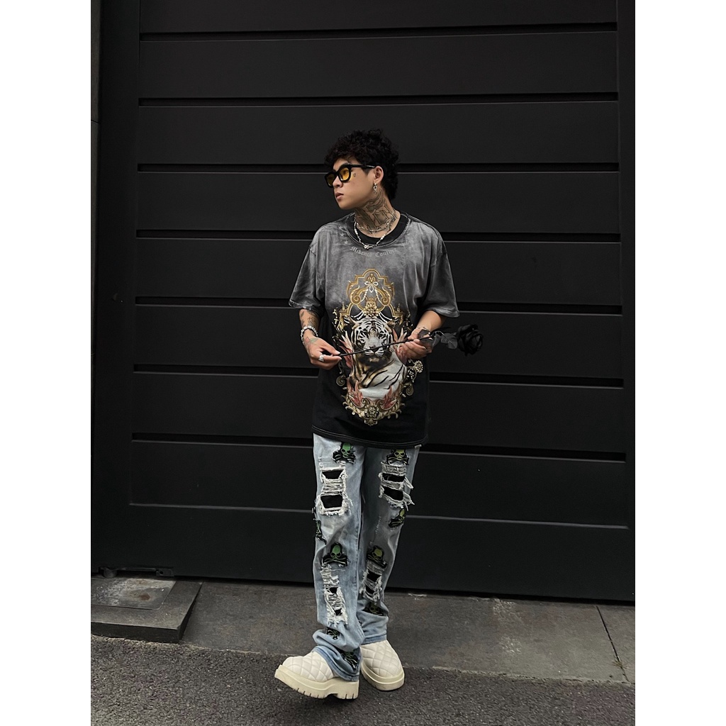 Áo phông nam MIKENCO Damage tiger tshirt