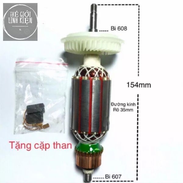 Roto Máy Mài Bosch 6-100 Chính Hãng - Ruột, Rotor máy mài Bosch GWS 6-100 GWS 060 GWS 6-125..