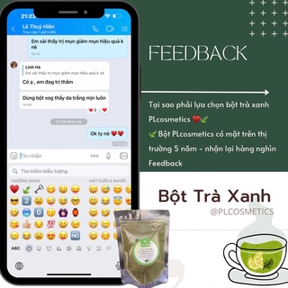 2 gói bột trà xanh ( loại 100gr/1g ) tặng que đắp