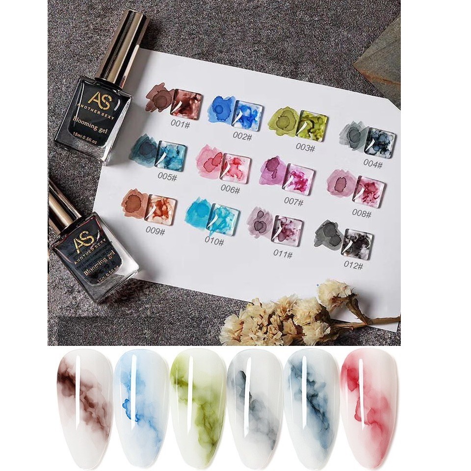 Cồn Loang AS ( Set 14 Chai ) - ( Gồm 12 Chai Màu - 1 Chai Loang Trắng - 1 Chai Tạo Loang )
