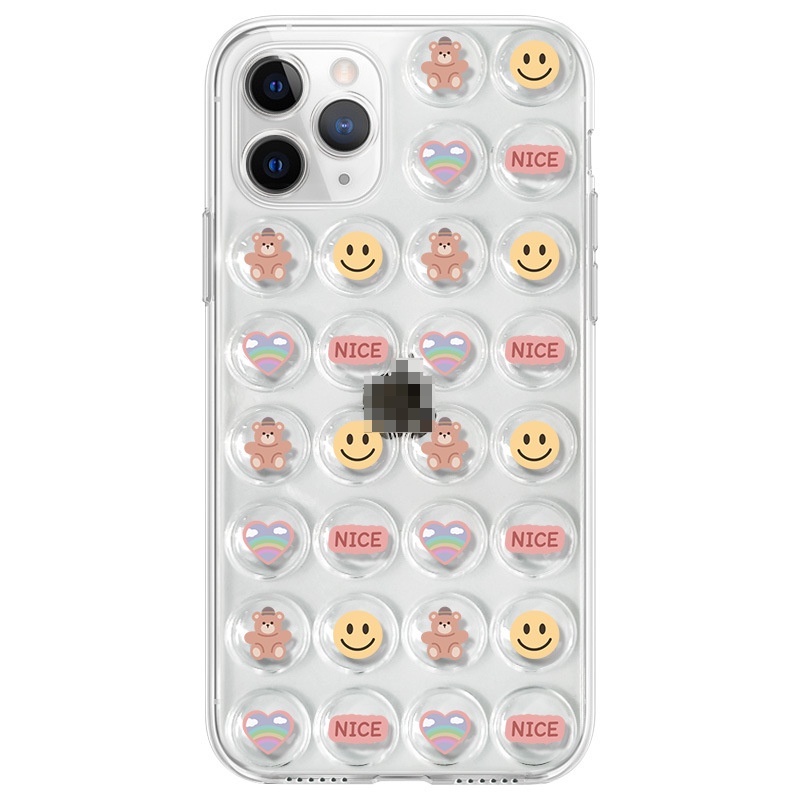Ốp lưng iphone Ốp Điện Thoại Trong Suốt Hình Mặt Cười Cho iphone13 14proPromax 678plus 6/6splus/7/7plus/8/8plus/x/xr/xs/11/14pro/13/pro/max/plus/promax Dinuo case
