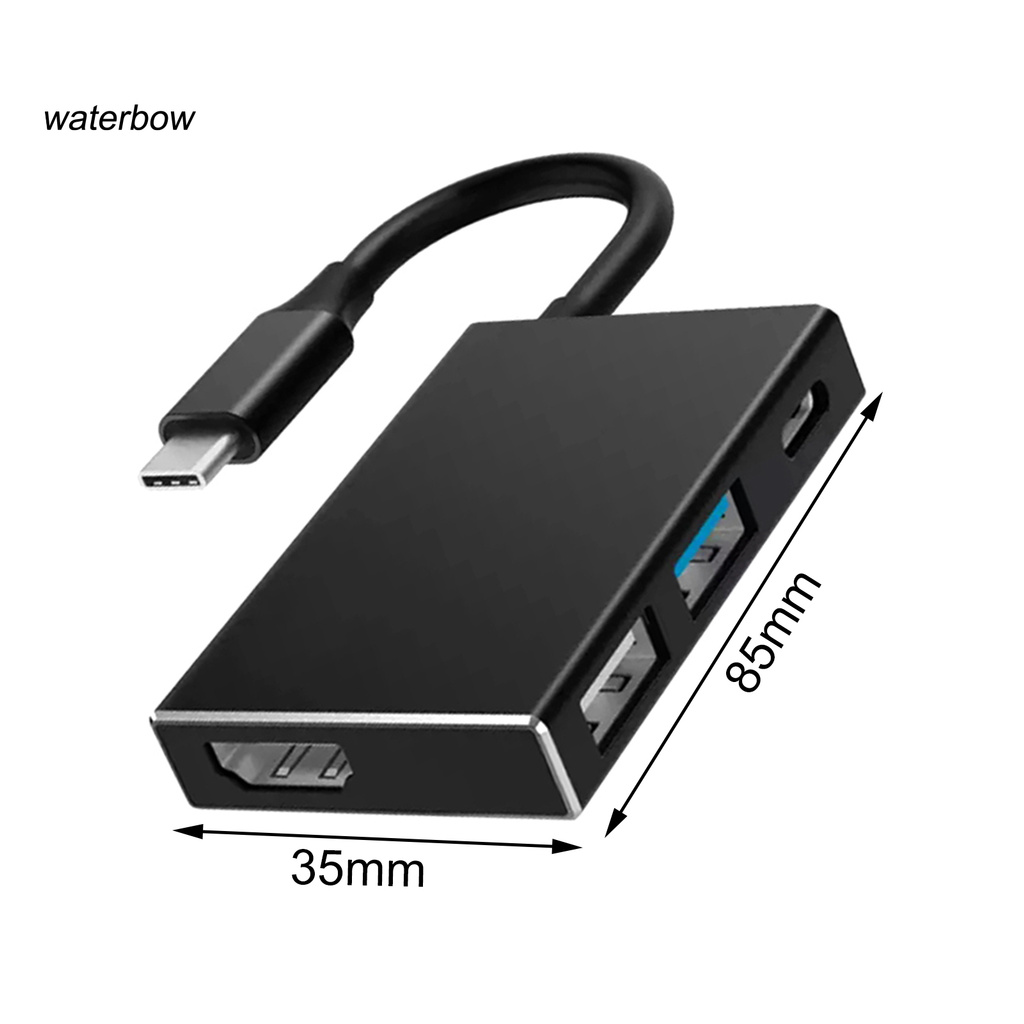 ww 4-in-1 Multiport Type-C to HDMI-compatible USB PD Hub Docking Station Adapter for PC Computer