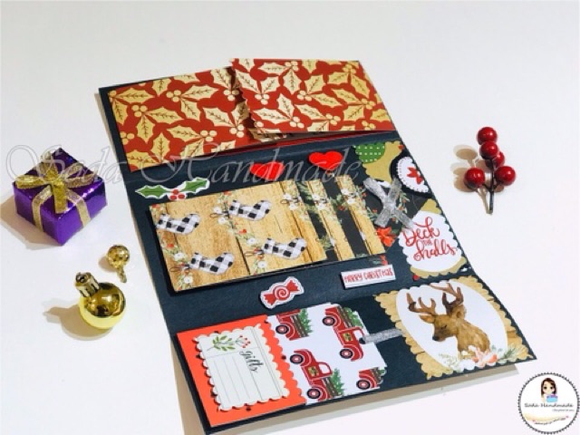 Thiệp Scrapbook Giáng sinh