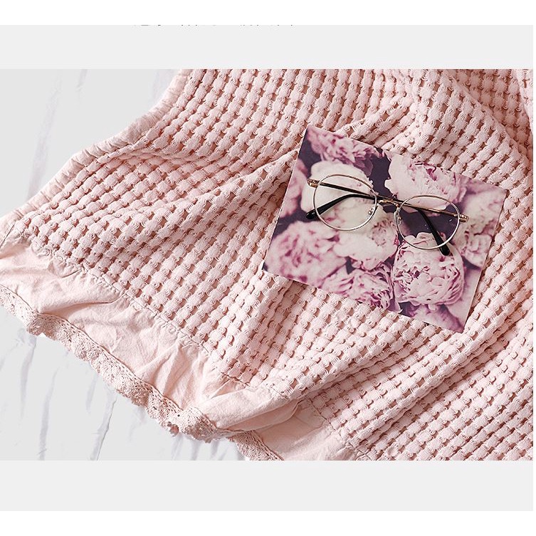 TH Chăn Waffle ren đa năng: dùng làm chăn đắp, chăn sofa, chăn văn phòng, chăn du lịch...