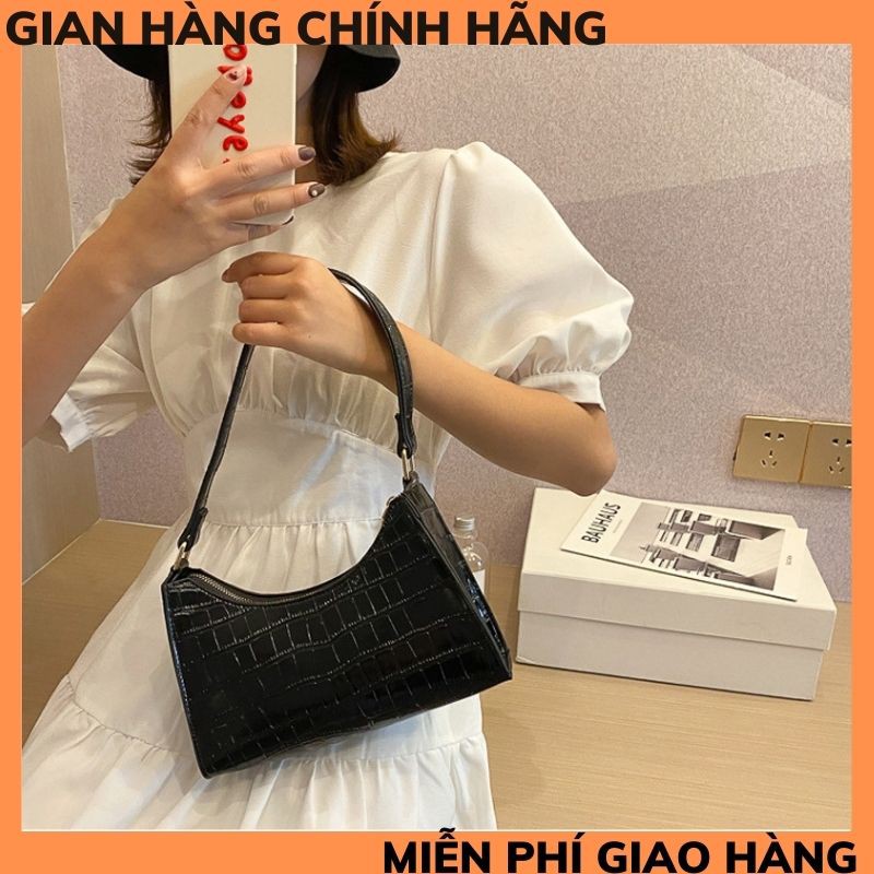 Túi kẹp nách túi xách nữ đeo vai đeo chéo da vân sang trọng công sở đi làm đi chơi. METSHOP