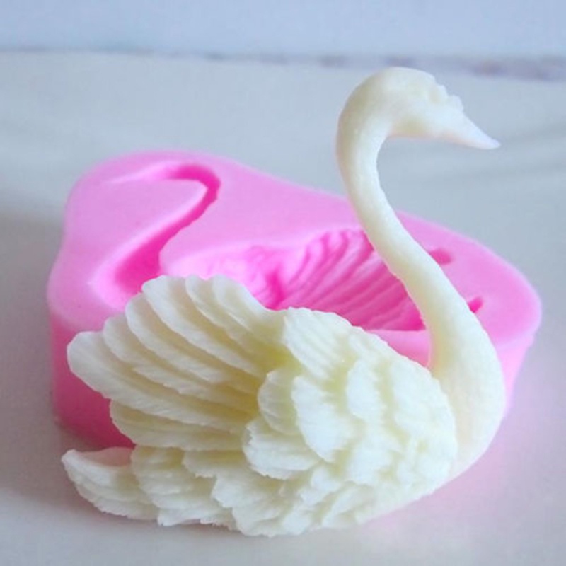 Khuôn silicon làm bánh hình thiên nga 3D độc đáo