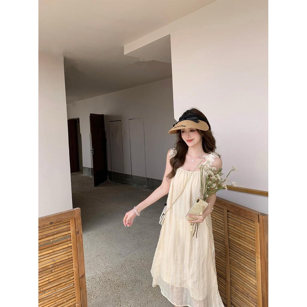 Đầm Hai Dây Cổ Vuông Dáng Ôm Thời Trang Mùa Hè 64137