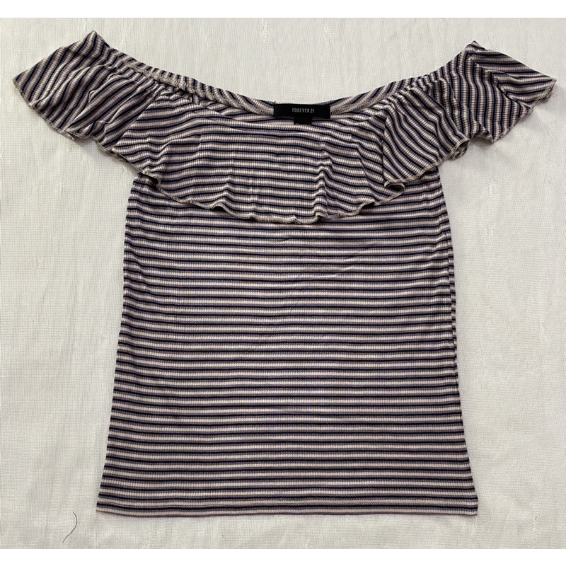 Áo thun gân bẹt vai Forever 21 - Thanh lý vnxk