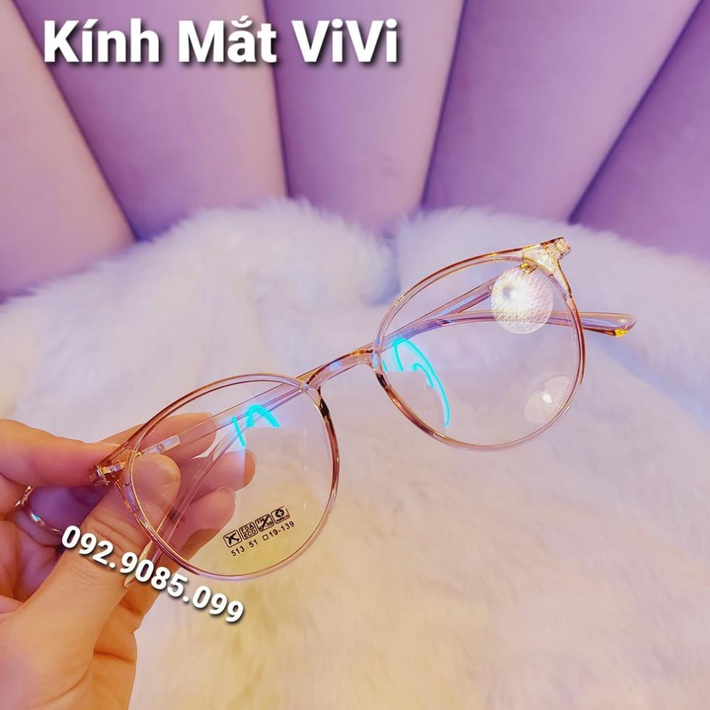 Gọng kính cận nhựa dẻo hàn quốc dáng tròn V513 - Kính thời trang 0 độ | BigBuy360 - bigbuy360.vn