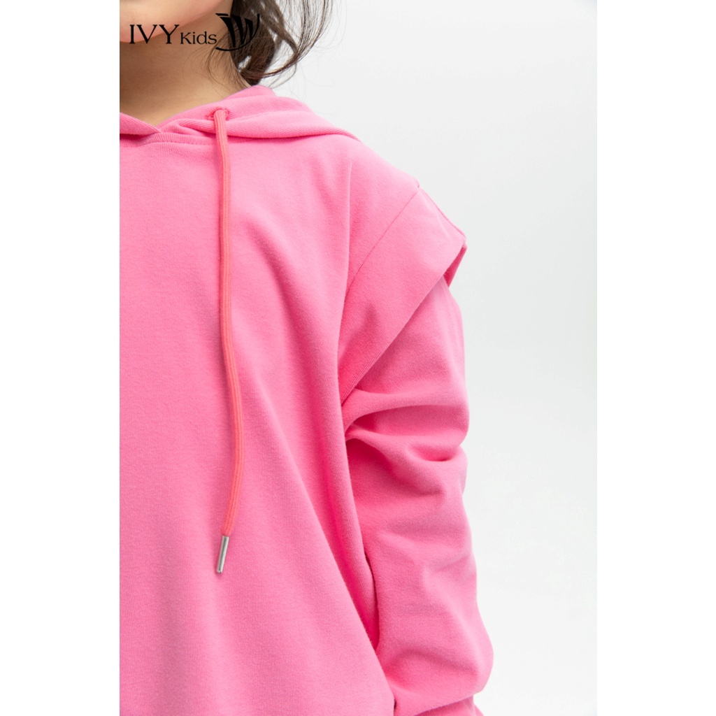 [NHẬP WABRTL5 GIẢM 10% TỐI ĐA 50K ĐH 250K ]Áo hoodie trơn bé gái IVY moda MS 59G1126