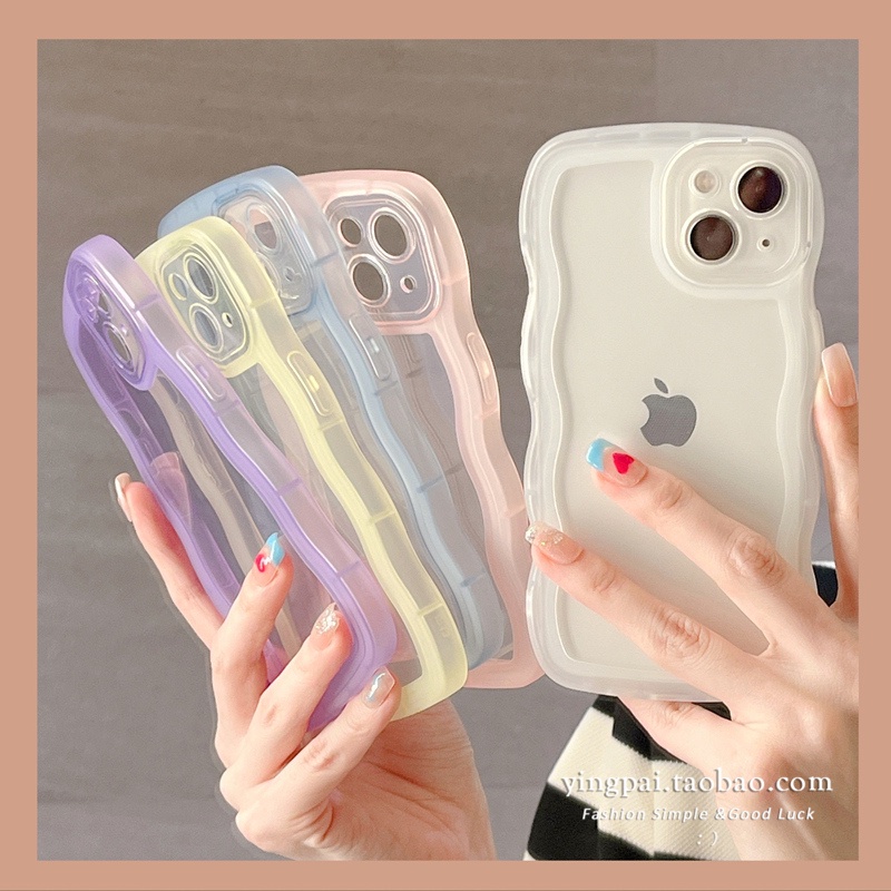 Ốp Điện Thoại Trong Suốt Họa Tiết Gợn Sóng Chống Vỡ Cho IPhone 13 13Pro 13Promax 12 12Pro 12Promax 11 11Pro 11Promax XSmax X Xs Xr 8 7Plus
