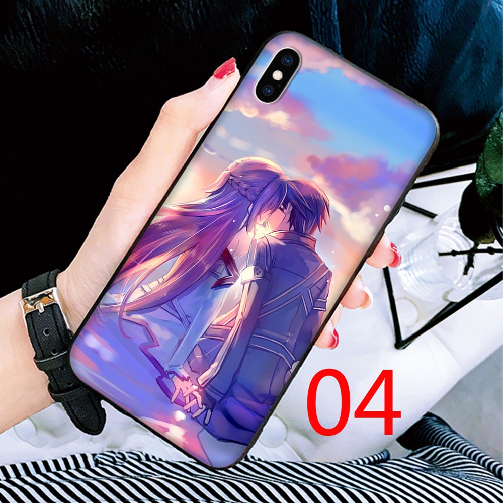 Ốp Lưng Silicone In Hình Sword Art Online Cho Xiaomi Mi Max 3 8 9 Se 9t Lite Mix 2s Pro