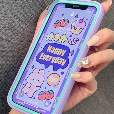 Ốp điện thoại silicon mềm chống sốc chịu trọng lực nặng 3 trong 1 màu macaron cho IPhone 14 pro max  13 pro max 12 11 Pro Max X XR 8 7 Plus