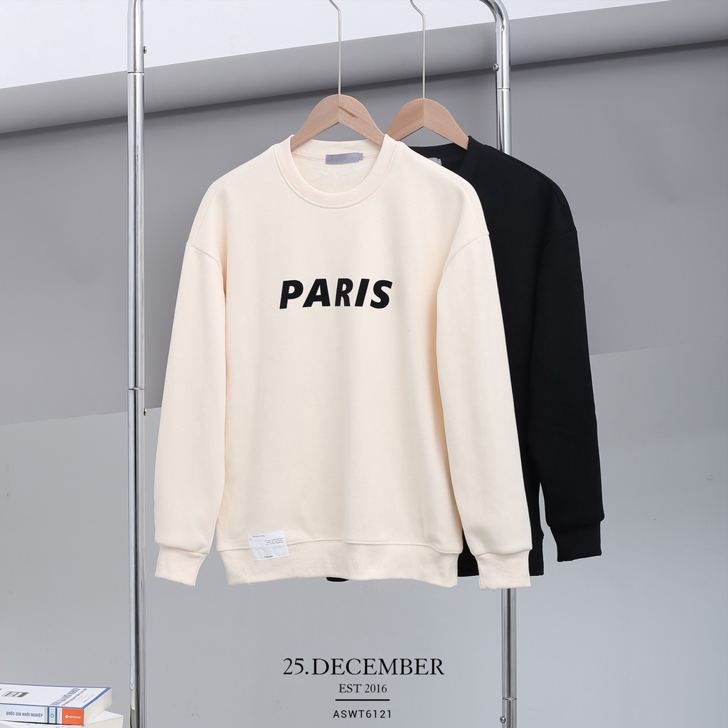 Áo Sweater Paris chất nỉ dầy đẹp - 25.December mã ASWT6121 | BigBuy360 - bigbuy360.vn