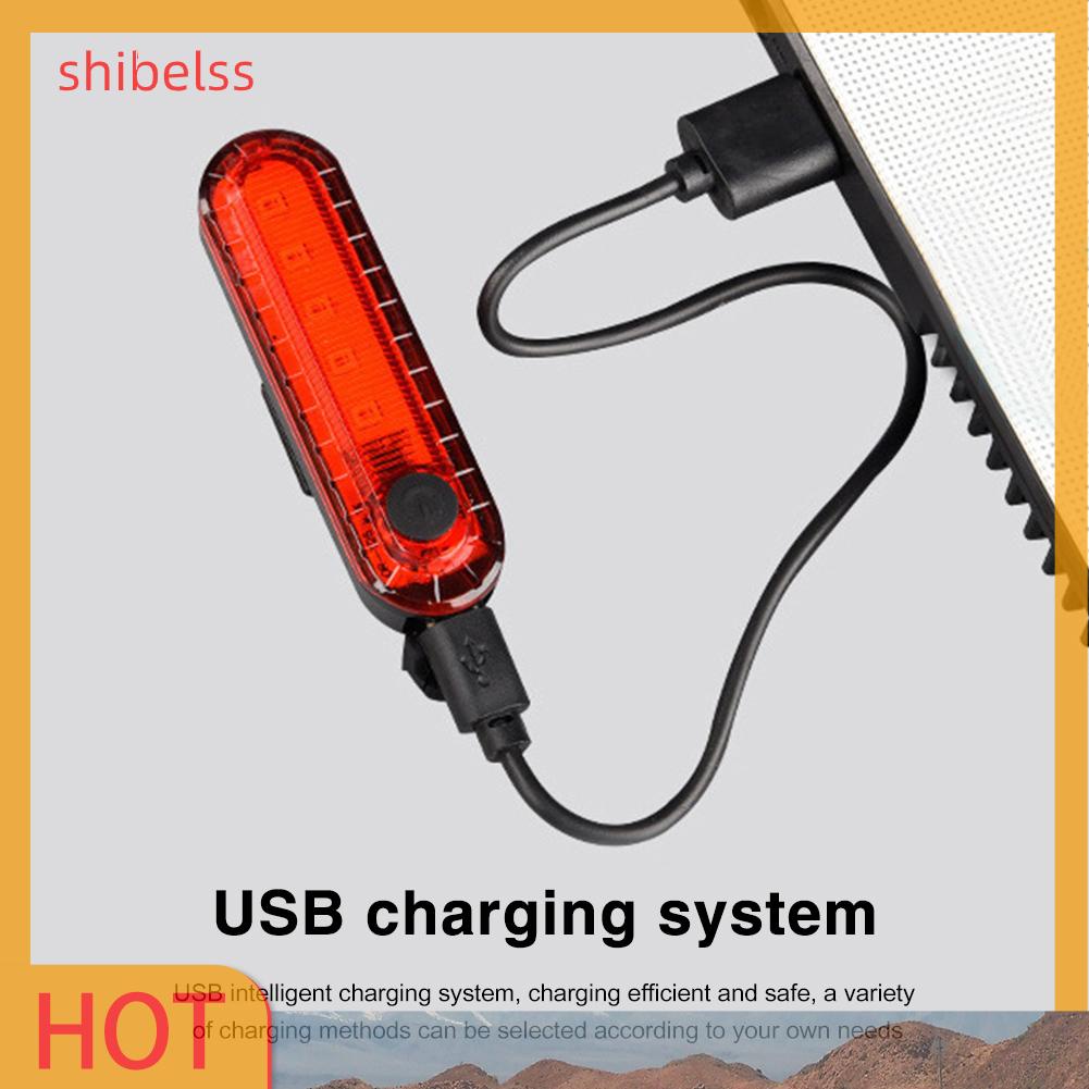 Đèn LED Cảnh Báo Gắn Đuôi Xe Đạp Chống Nước 4 Chế Độ SHIBEL SMD2835