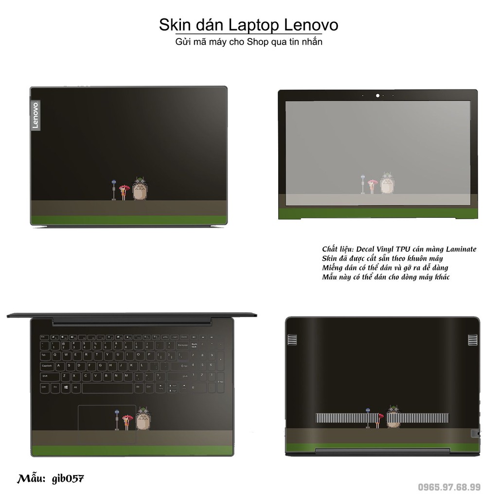 Skin dán Laptop Lenovo in hình Ghibli bộ 9 (inbox mã máy cho Shop)