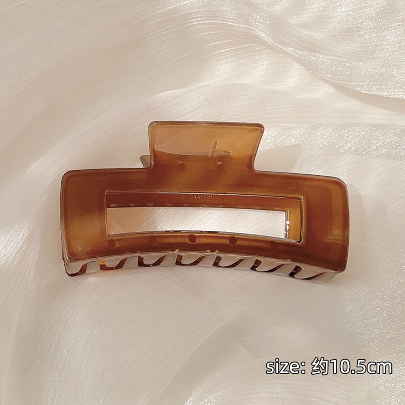 Kẹp Tóc Hình Vuông Lớn 10.5CM Màu Thạch Thời Trang