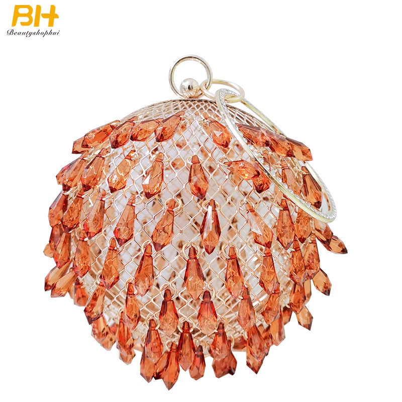 Túi Đựng Thức Ăn Hình Tròn Nhỏ Bằng Acrylic Hình Giọt Nước Nhiều Màu Sắc Tiện Dụng