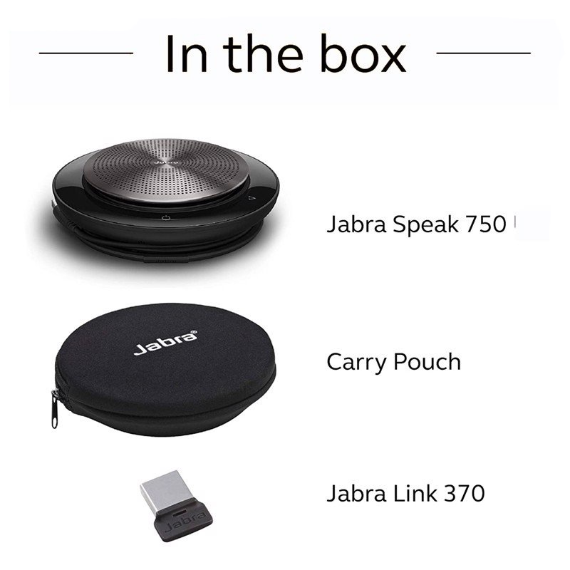 Micro Kèm Loa Hội Nghị Trực Tuyến Tích Hợp Microsoft Teams, Kết Nối Bluetooth Trong 30m Jabra 750 MS - Hàng Chính Hãng