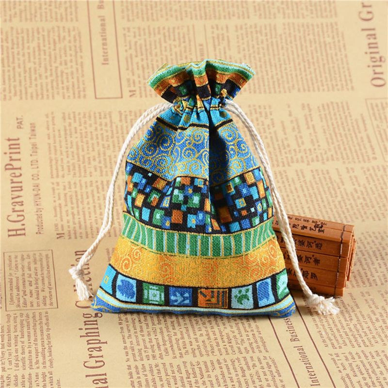 Set 10 Túi Đựng Thẻ Bài Tarot Mini 10x14cm Chất Liệu Cotton Phong Cách Trung Hoa