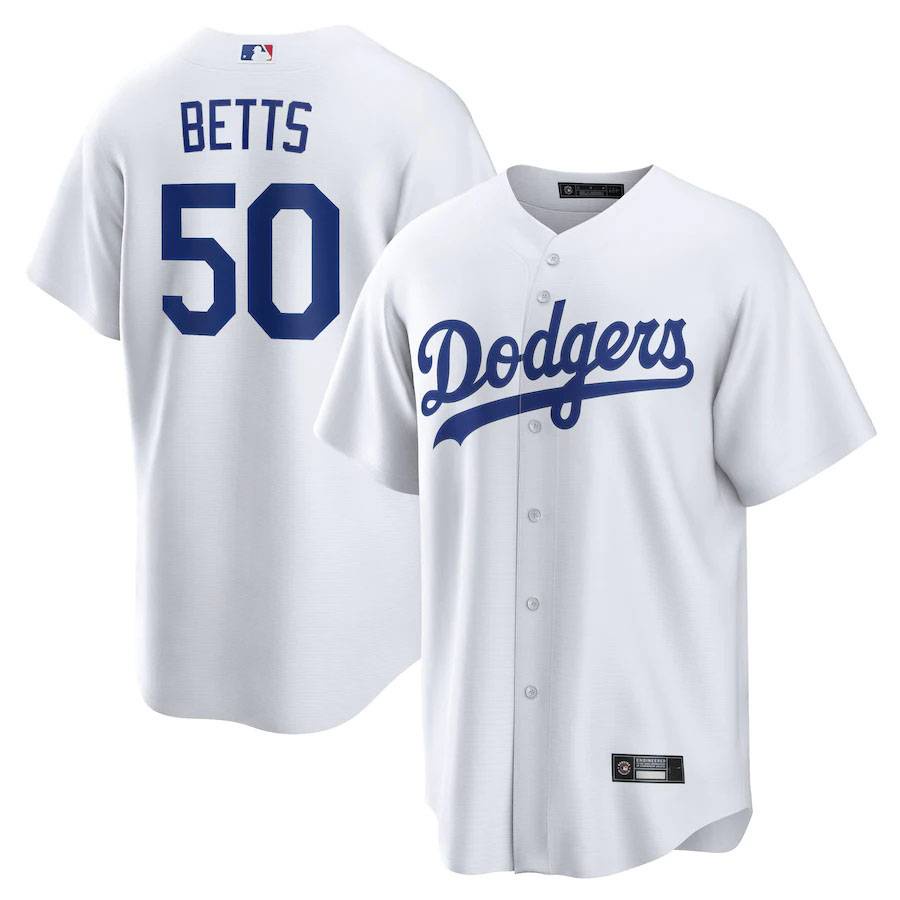 Áo Bóng Chày MLB Los Angeles Dodgers Betts Bellinger Turner Kershaw Martinez Giản Dị Unisex