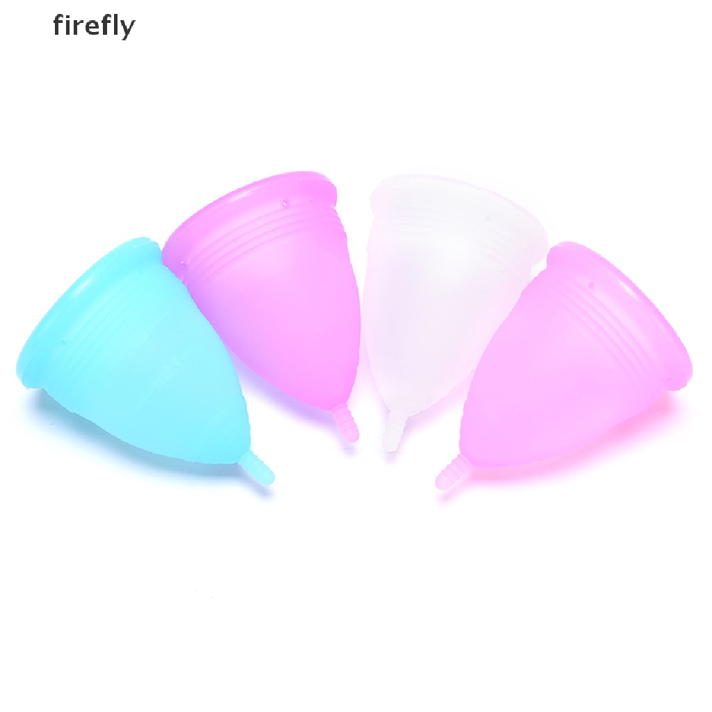 Set 2 Cốc Nguyệt San Bằng Silicon Mềm Kích Thước Lớn Và Nhỏ Có Thể Tái Sử Dụng