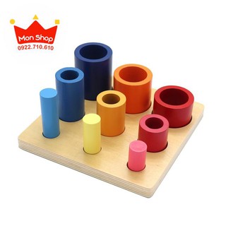 Giáo cụ Montessori 0-3 - Lồng trụ tròn CHUẨN MONTESSORI