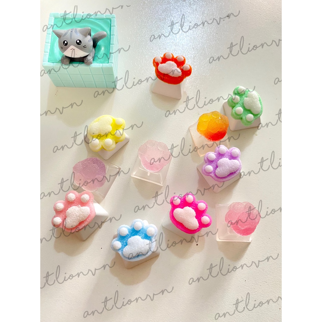 Keycap Lẻ Chân Mèo Nhiều Màu Sắc Cute Lionvn