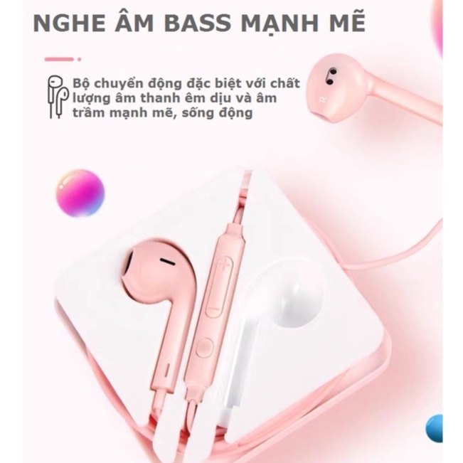 Tai nghe có dây nhét tai jack cắm 3.5mm giá rẻ có mic điện đàm dùng cho điện thoại Gutek G10