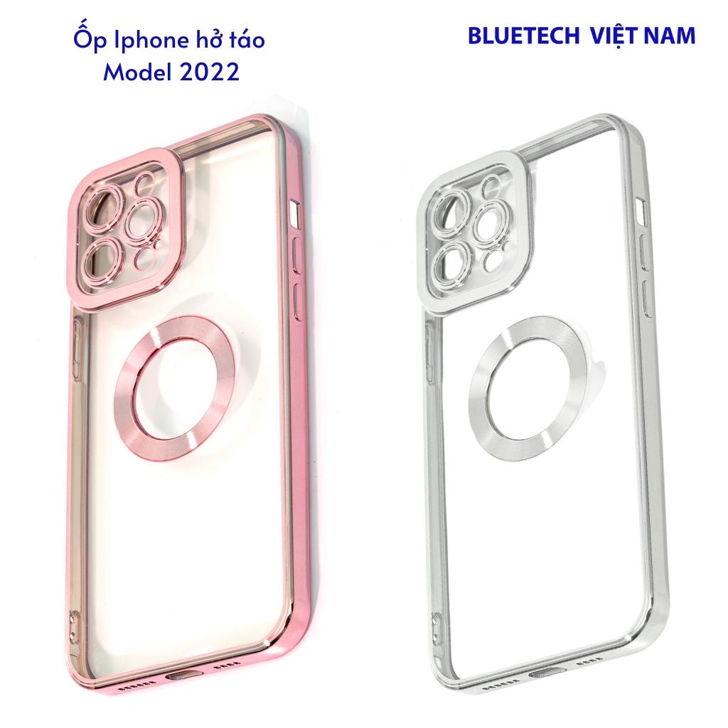 Ốp iphone hở táo màu Hồng - Bạc cao cấp cho Iphone X- Iphone 13 ProMax, Ốp iphone sang trọng đẹp nhất 2022
