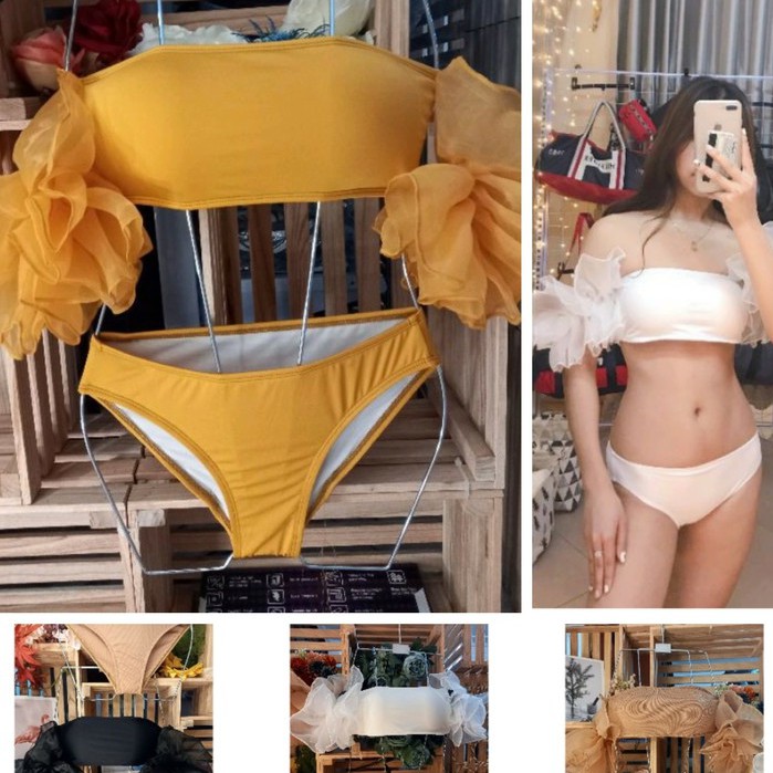 Đồ Bơi 2 mảnh sexy tay bồng ren nhiều màu