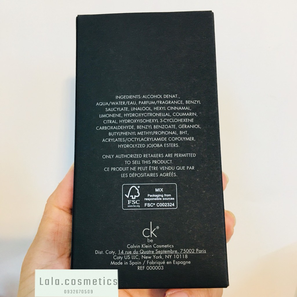 Nước hoa Unisex Calvin Klein CK Be EDT 100ml