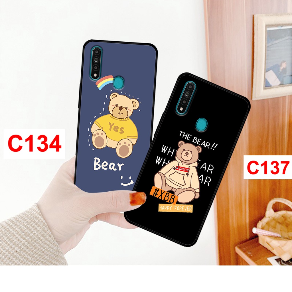 Ốp lưng Oppo A31 in hình gấu bear cute đáng yêu. Ốp oppo a31 rẻ bền đẹp.