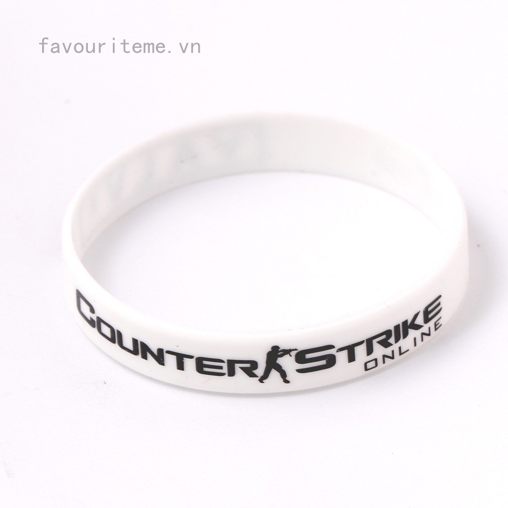 favouriteme Vòng Tay Cao Su In Chữ Csgo