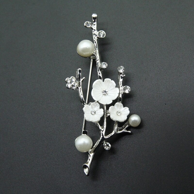Ghim CàI ÁO HìNh Hoa ĐíNh Kim Cương NgọC Trai Giả ThờI Trang Cho Nữ