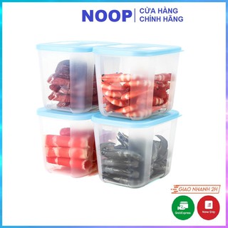 Bộ 4 hộ trữ đông thực phẩm tủ lạnh nắp xanh nhạt dung tích 1.2L TU21