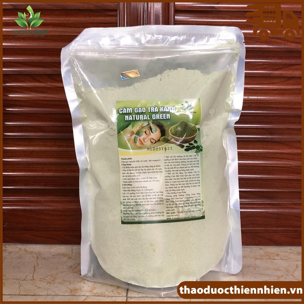 500GR Bột cám gạo trà xanh,ủ trắng trà xanh,rửa mặt và tắm trắng body chính hãng mỹ phẩm thiên nhiên