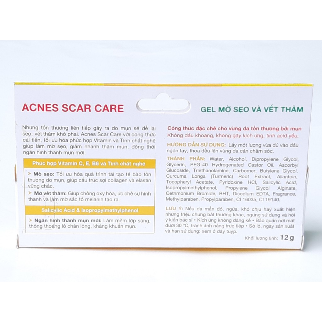 Gel mờ vết thâm và liền sẹo Acnes 12g