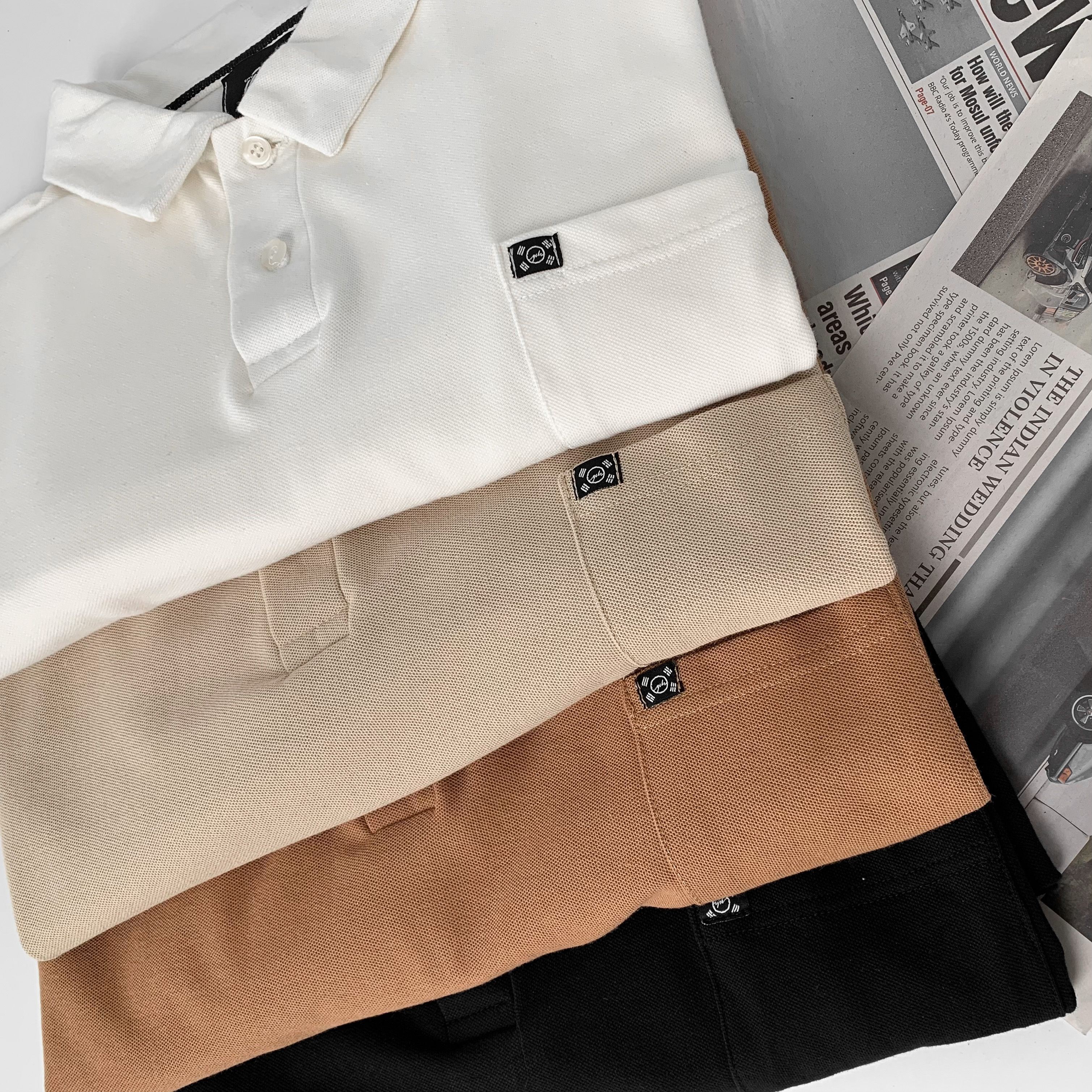 Áo polo nam nữ City Pocket - Áo thun nam có cổ Unisex form rộng Local Brand | BigBuy360 - bigbuy360.vn