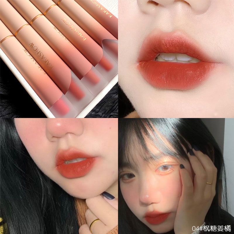 [Hàng mới về] Son lì Kakashow màu nâu sữa trang điểm kiểu Hàn Quốc nhẹ nhàng