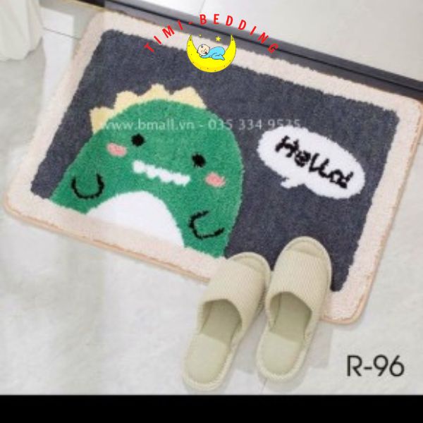 Thảm lau chân 3d hình con vật – Thảm chùi chân hình thú chống trượt, thấm nước – Timibedding