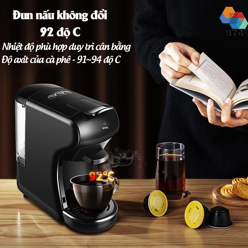 Máy pha cafe CF03 đa năng 3 trong 1, sử dụng viên nén Nescafe Nespresso, Dolce Gusto hoặc cà phê bột, 19bar-1450W