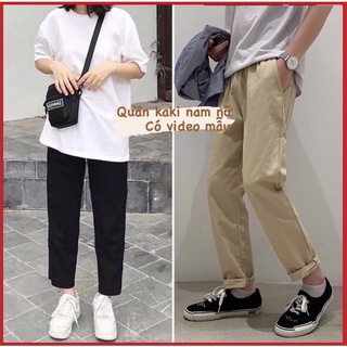 Quần Kaki Nam Nữ Unisex Cao Cấp kiểu dáng basic , Baggy kaki nam nữ phong cách trẻ trung , năng động
