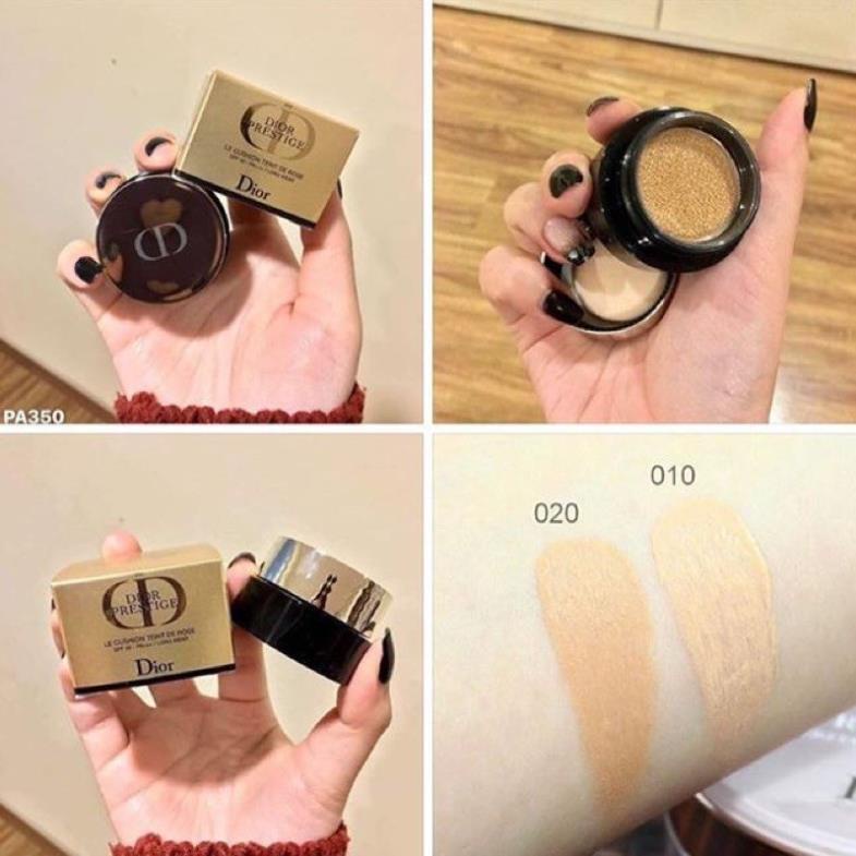 (Tone 010)PHẤN NƯỚC DIOR PRESTIGE LE CUSHION TEINT DE ROSE SPF50 PA+++ LONG WEAR MINI 4g