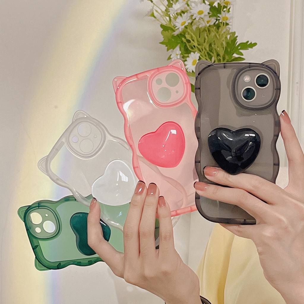 Ốp Điện Thoại Hình Tai Mèo Gắn Dây Đeo Cho Iphone 12 pro max 13 13 pro max11 pro max xs max xr x