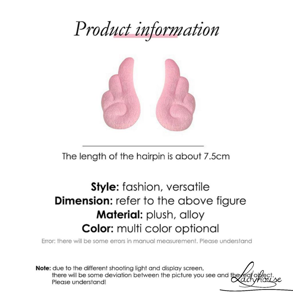 Kẹp Tóc Trang Trí Cánh Thiên Thần Hoạt Hình Bằng Vải Bông Cho Nữ