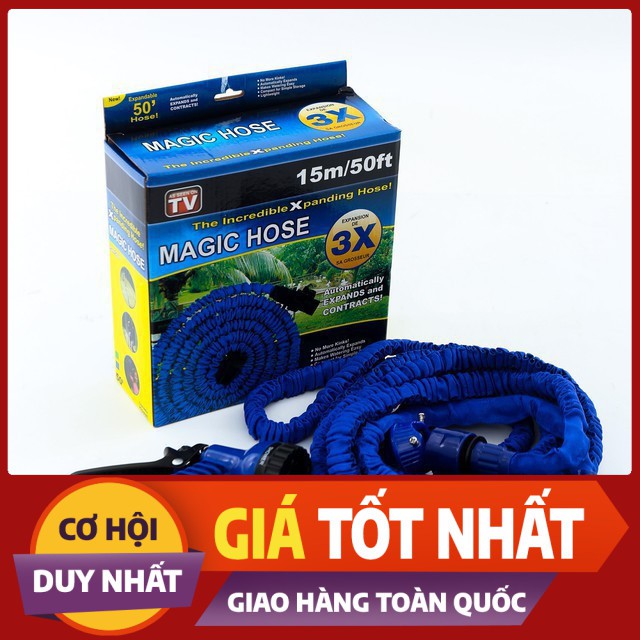 🔏Hàng Loại 1🔏 Vòi Rửa Xe, Tưới Cây, Vòi Xịt Rửa Thông Minh Giãn Nở Magic Hose Giãn Nở 15/30M